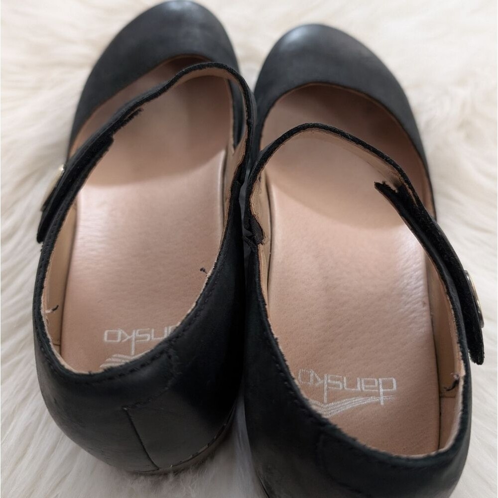 Dansko Beatrice Mary Jane Clog Women's Size 36 Black Leather Buckle Strap - Picture 6 of 7
